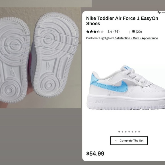 Nike toddler Air Force 1 - Picture 2 of 7